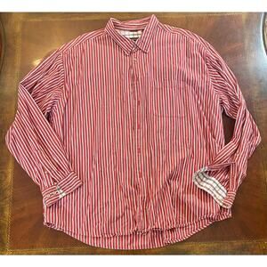 Izod Striped Button Down Shirt XXL